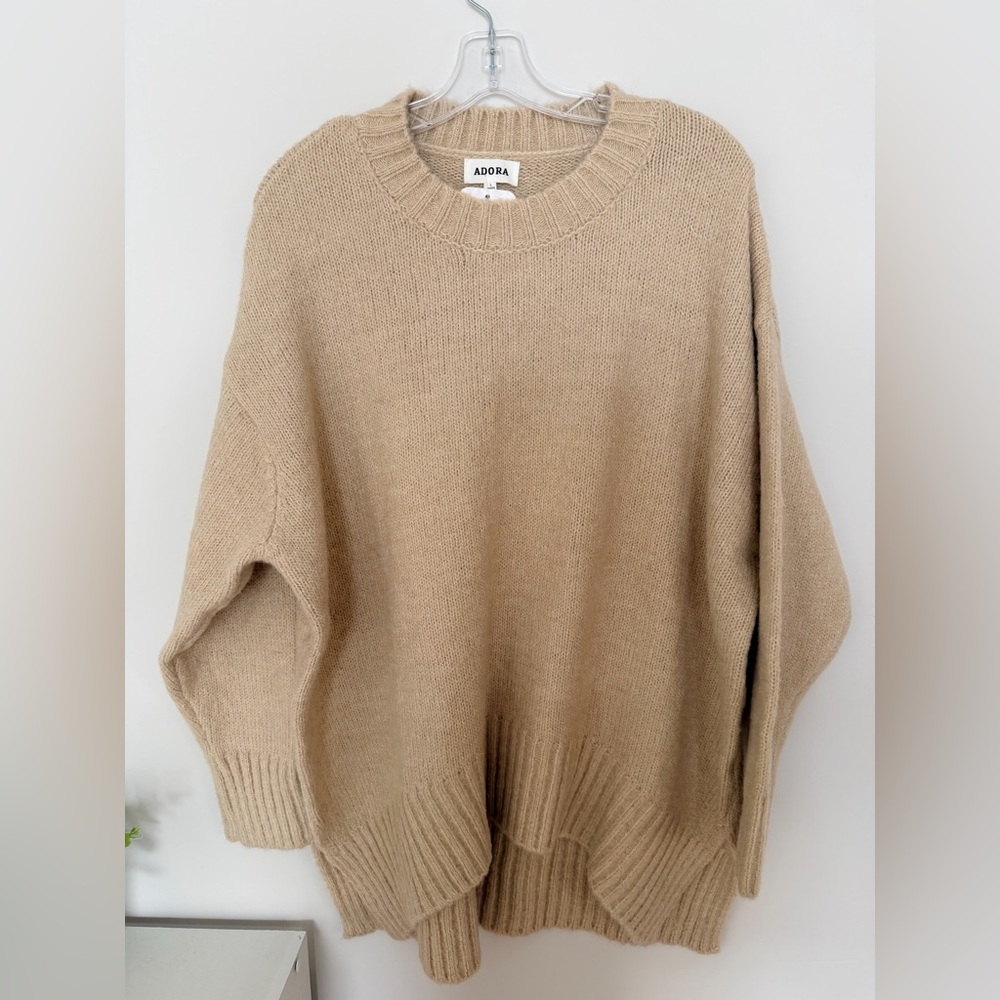 ADORA Women's Tan Crew Neck Sweater - Picture 6 of 9